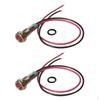2Pcs 6mm 12 Indicator Light Lamp Truck with Wire