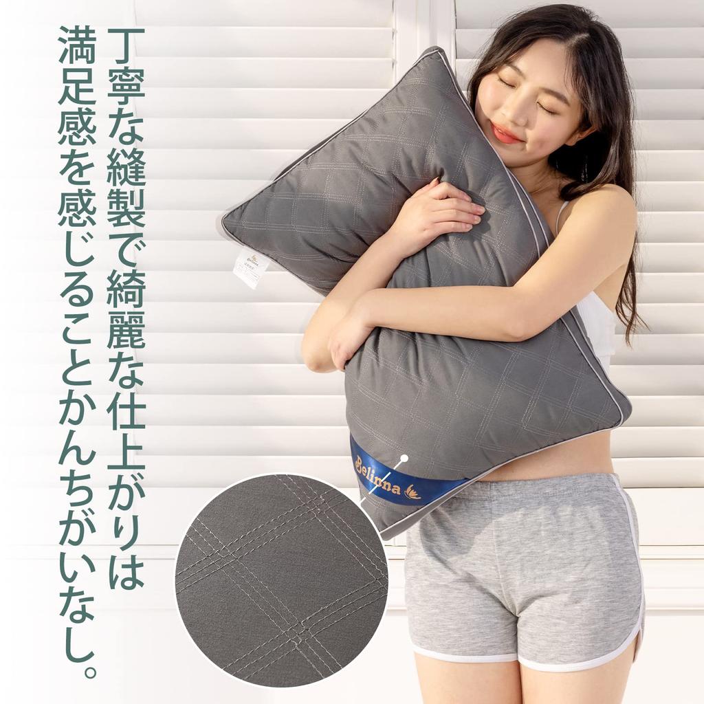 Belinna No Neck Регулируемая подушка Luxury Hotel Memory Foam 43 Good Sleep Sleeping Neck Совместимая с боковой серой подушкой, подушка, боль, моющаяся,