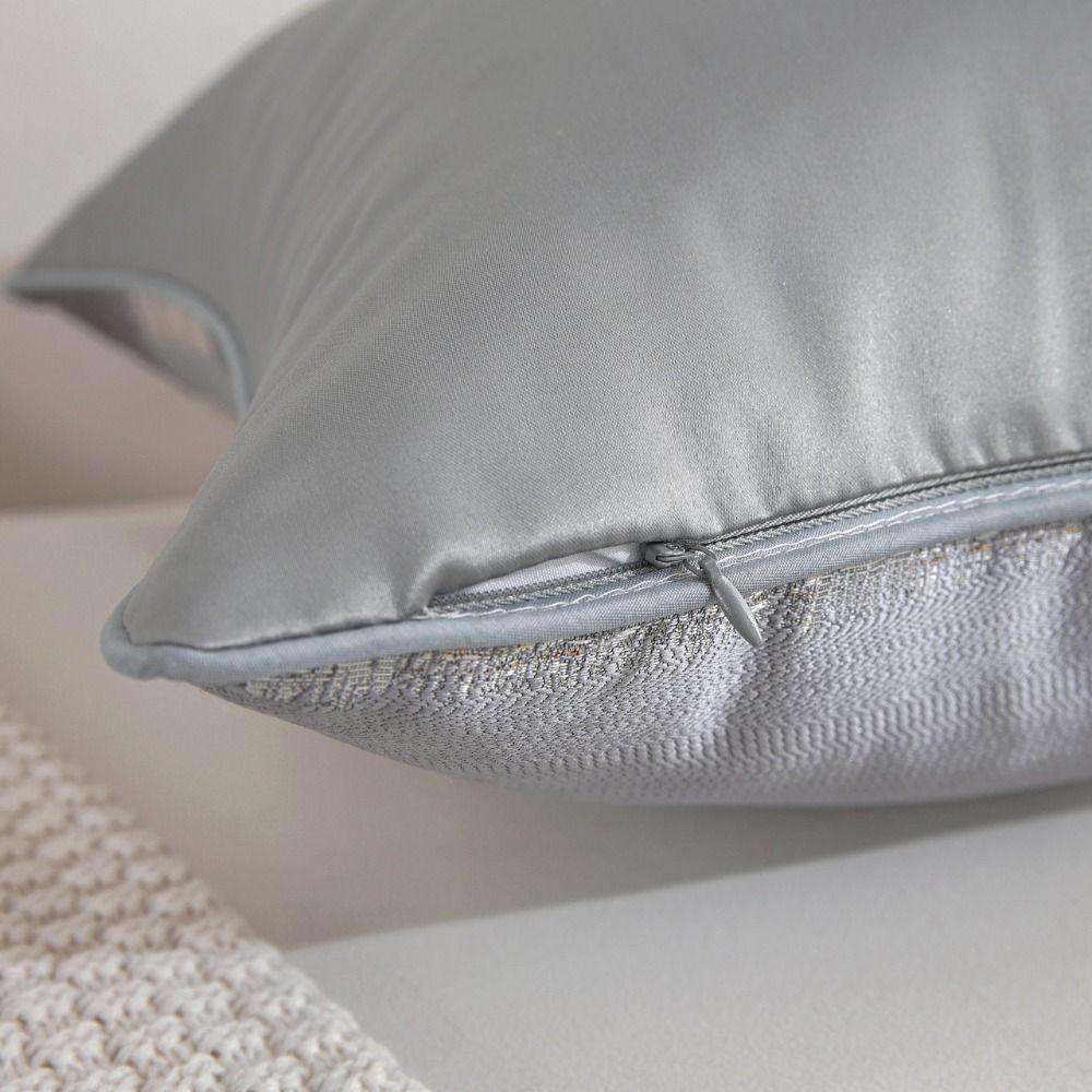 Geometric Weaving Patterns Silk Texture Throw Pillow Cover Zipper Closure Cushion Cover Sofa
