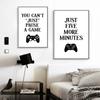 Nordic Style Black White Gamer Quotes Canvas Painting Posters and Prints Wall Art Pictures for Living Room Decoration Cuadros