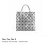 ISSEY MIYAKE Polyvinyl Chloride Resin Tote Bag, Shopping Bag, Handbag Women's Light Gray & Silver BB51-AG603-98
