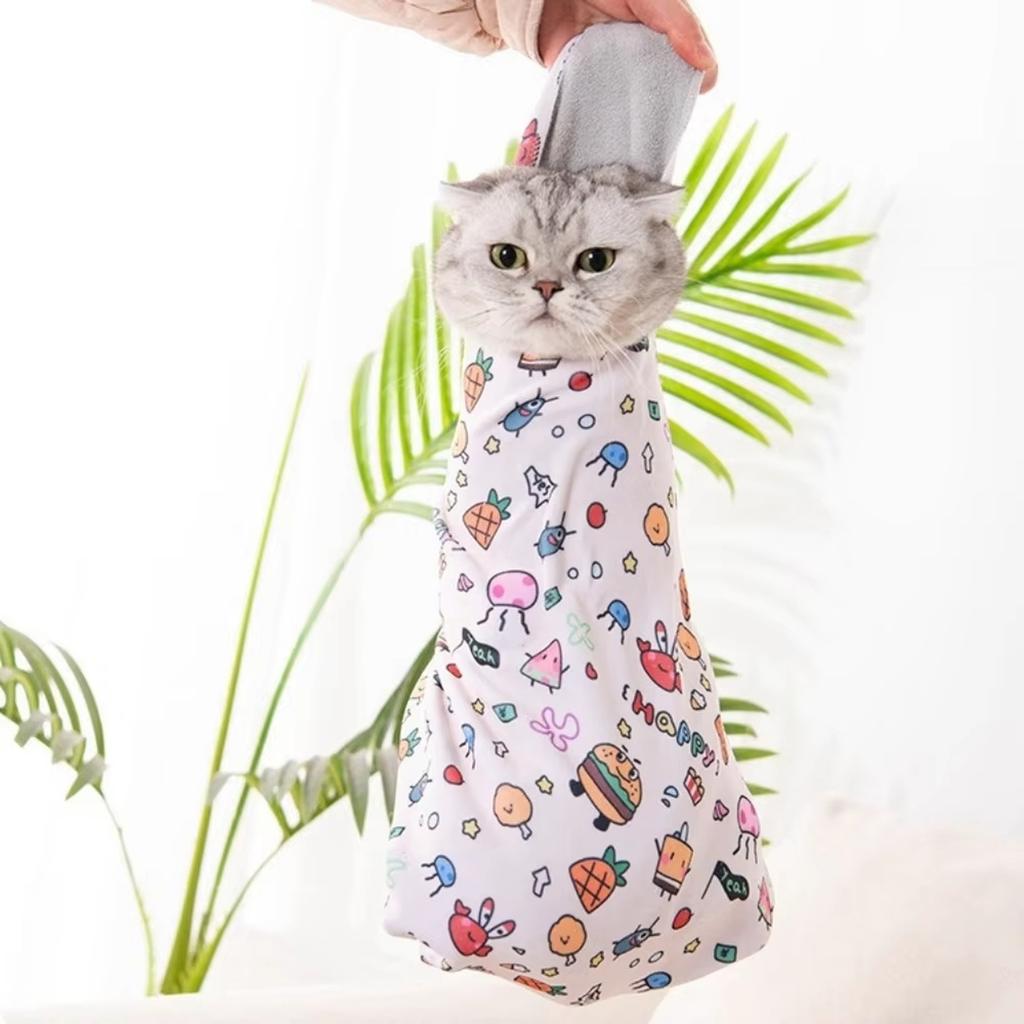 Упаковочная ткань: -Скретч-мешок для стрижки когтей и купания