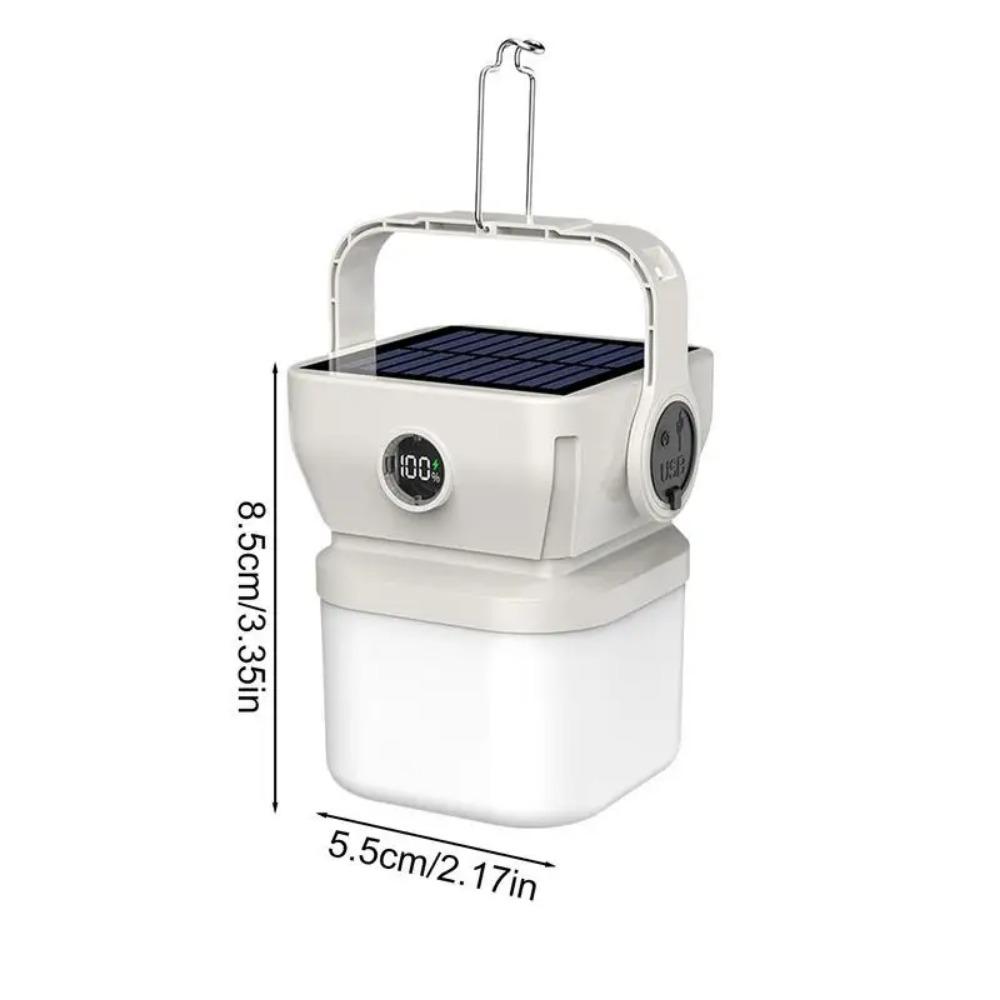 Portable Rechargeable LED Camping Light Outdoor Emergency Hanging Tent Solar Lamp Hiking Picnics Night Lighting Lantern