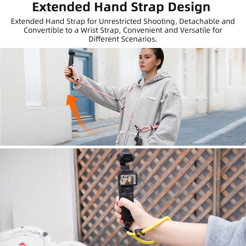 BRDRC Camera Strap 85cm Adjustable Lanyards for DJI Pocket 3/Insta360 X4/Nikon/Sony DSLR With 1/4 Screw Neck Shoulder Strap