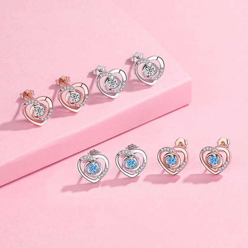 Вечные серьги-сердечки, женские модные маленькие серьги-сердечки в форме роз для подруги