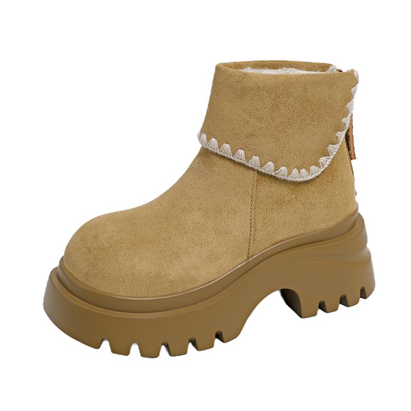 Маленькие ботинки Мартина на толстой подошве-маффине женские осенние новые модные универсальные ботильоны