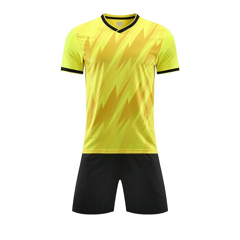 Kids Adult Striped Soccer Jersey Set School Sports Games Training