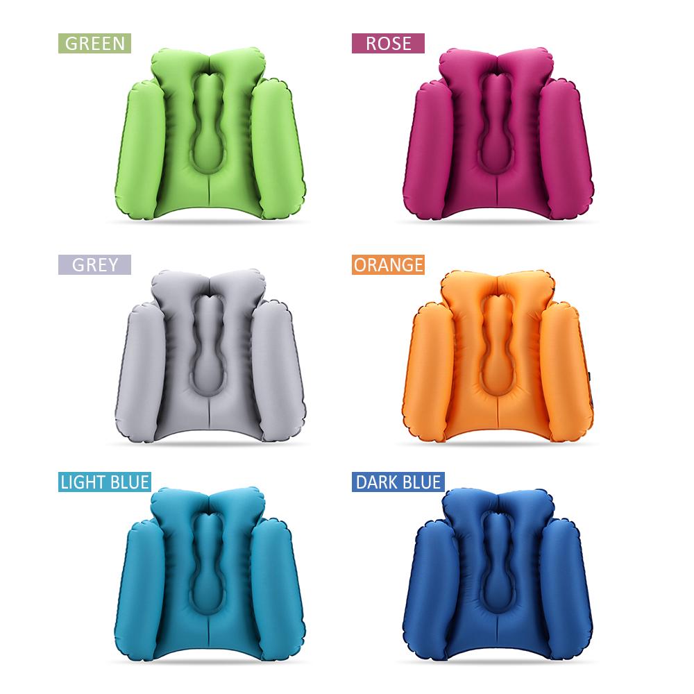 Inflatable Lumbar Support Pillow Back Pillow Lumbar Cushion Chair Back Pillow for Airplane Office Chair Car