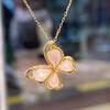 18K Butterfly Pendant Au750 Butterfly White Shell Clavicle Pendant Color Gold Necklace
