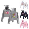 Women's Fashionable Casual Long Sleeve Hooded Printed Sweatshirt