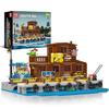 MOULD KING 10108 Streetview Building Block The Fishing House Model Assembly Brick Set Educational Kids Christmas Gifts Toys