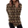 Women's Round Neck Tops Cotton Women's Casual Fashion Print  Long Sleeve O-Neck Pullover Top Blouse