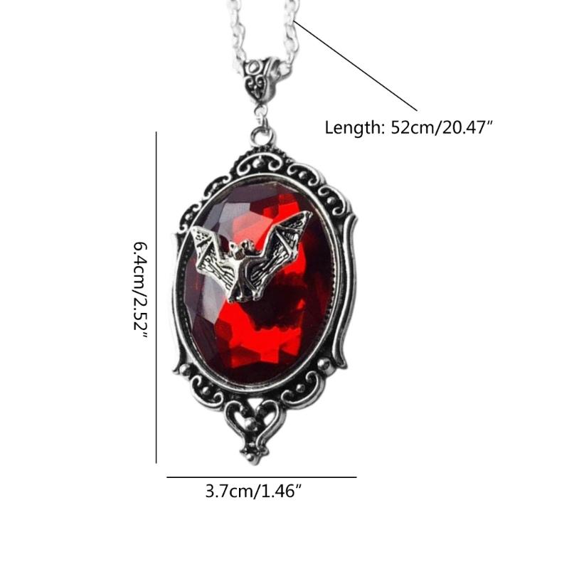 Bat Glass Pendant Necklaces Small Bat Pendnat Necklaces Halloween Pendant Choker Jewelry Party Jewelry for Men Women