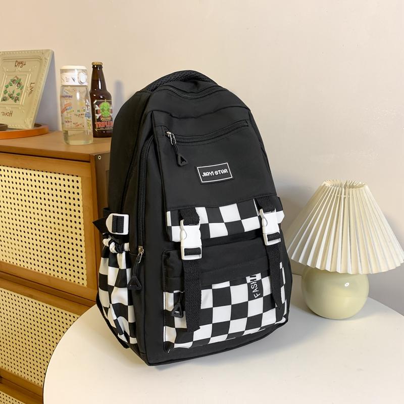 Школьная сумка в шахматном порядке, студенческий рюкзак, женский рюкзак для младших классов средней школы