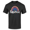 America Patriotic Rainbow 4th of July T-shirt Patriotic Shirts