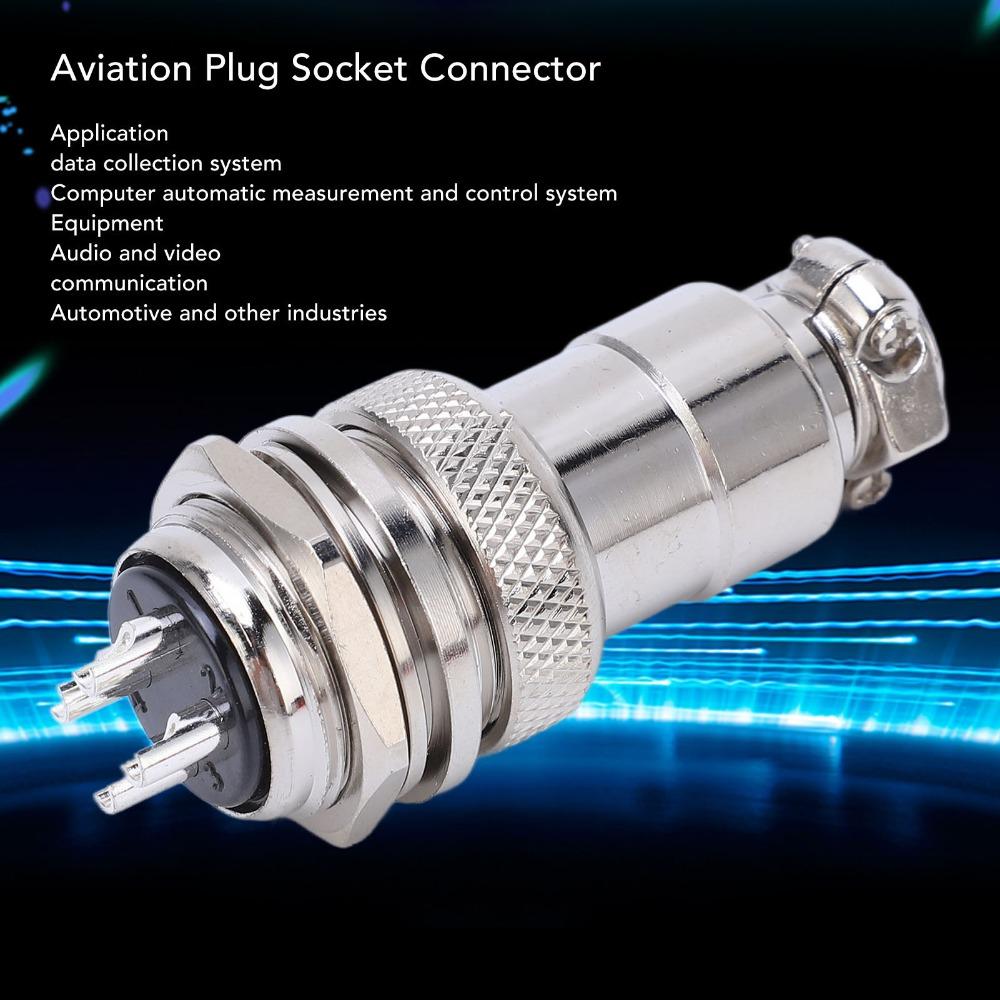2 шт. 4-контактный авиационный разъем GX20, корпус из цинкового сплава, штекер, гнездо, круглый адаптер, аудио