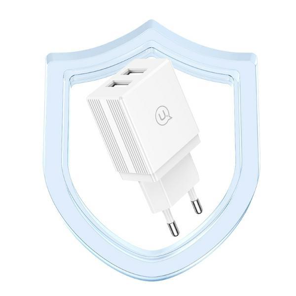 Usams 2Xusb 18W Charger For Iphone 11 12 13 14 With Lightning Cable