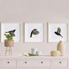 3pcs Wood Birds Wall Hangings Flying Black Birds Elegant Background Wall Decorations for Bathroom Animal Ornament