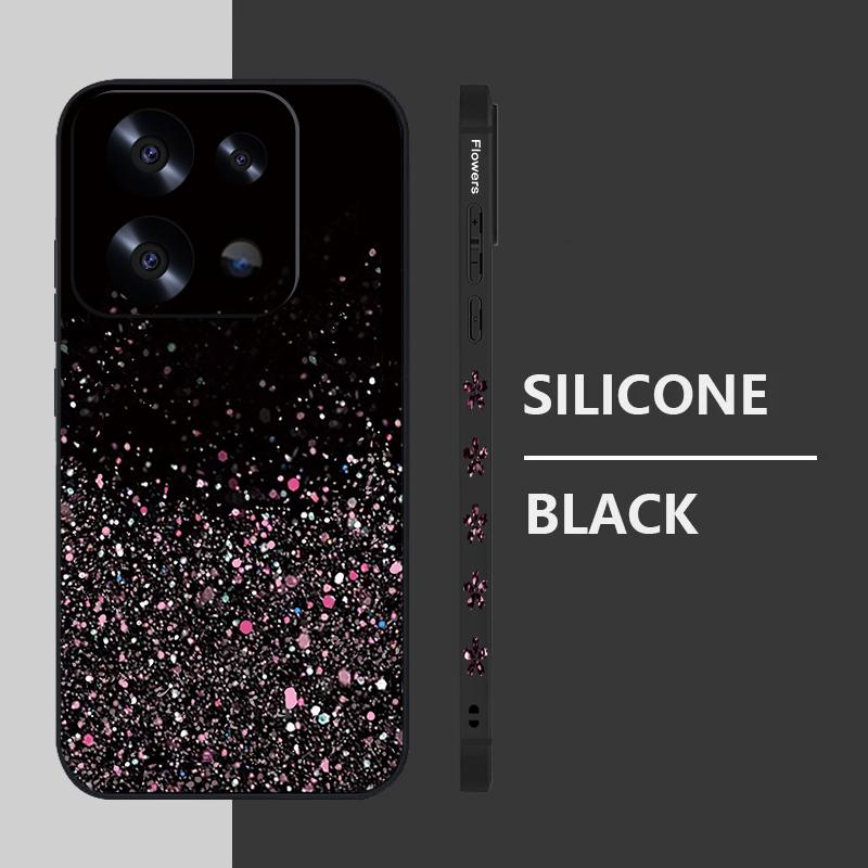 Чехол-ремешок с пайетками для Xiaomi Poco F6 X6 X5 13T Pro Redmi Note 13 14 4G 15 14 12 13 Pro Plus 5G, мягкая TPU крышка