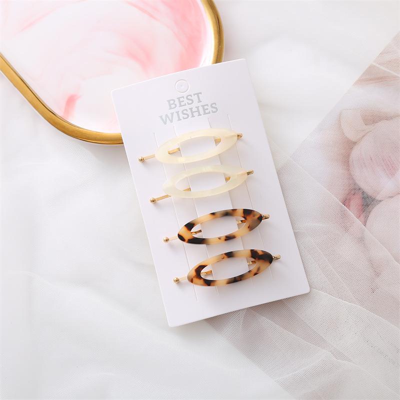 2/3/4/6 шт. ацетатные заколки для волос в Корейском стиле, золотисто-белые блестящие заколки для волос, головные уборы для девочек и женщин, аксессуары для волос