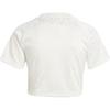 adidas Футболка Originals Baby Tea в полоску с круглым вырезом и коротким рукавом, облегающая, женская, белая IW5478