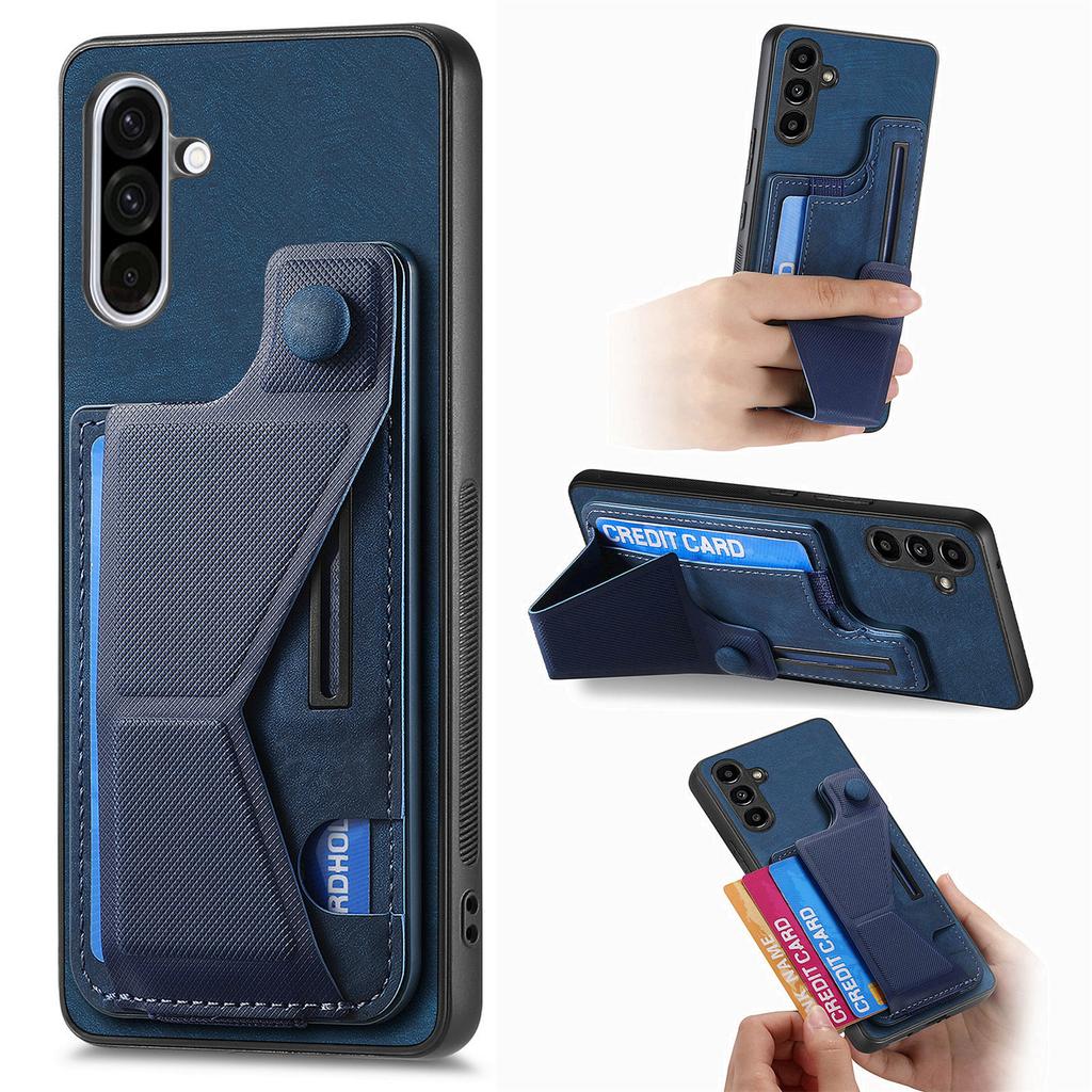 For Samsung Galaxy A36 5G Case with Card Slot Kickstand Retro Leather Back Cover