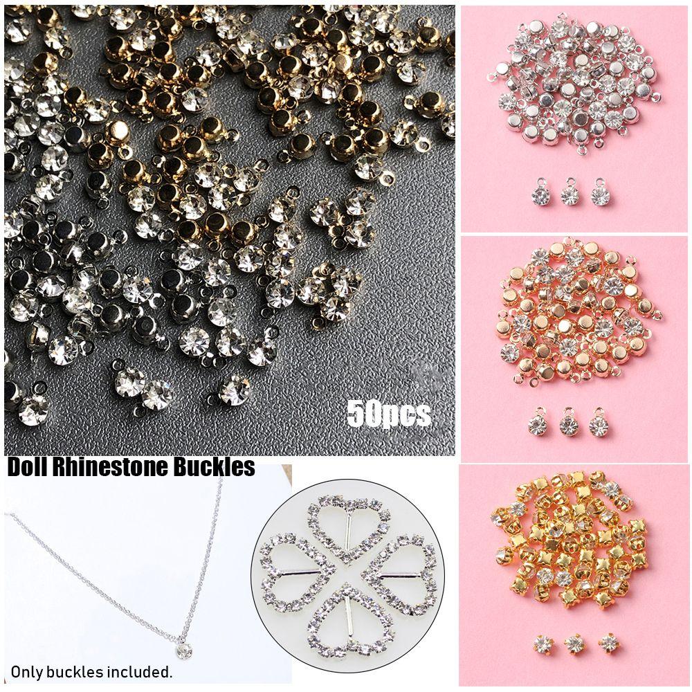 Decoration Craft Sewing Buckle Mini Button Rhinestone Buckles DIY Doll Clothes Necklace Buttons