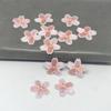 10Pcs/Set Pink Cherry Blossom Embroidered Patches Applique Clothing Patch Decoration