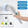 5 In 1 Electric Cleaning Brush Scrubber 360 Rotary Dishwashing Brush For Bathroom Kitchen Home Cleaning Tool Wash Shoe Usb Charging