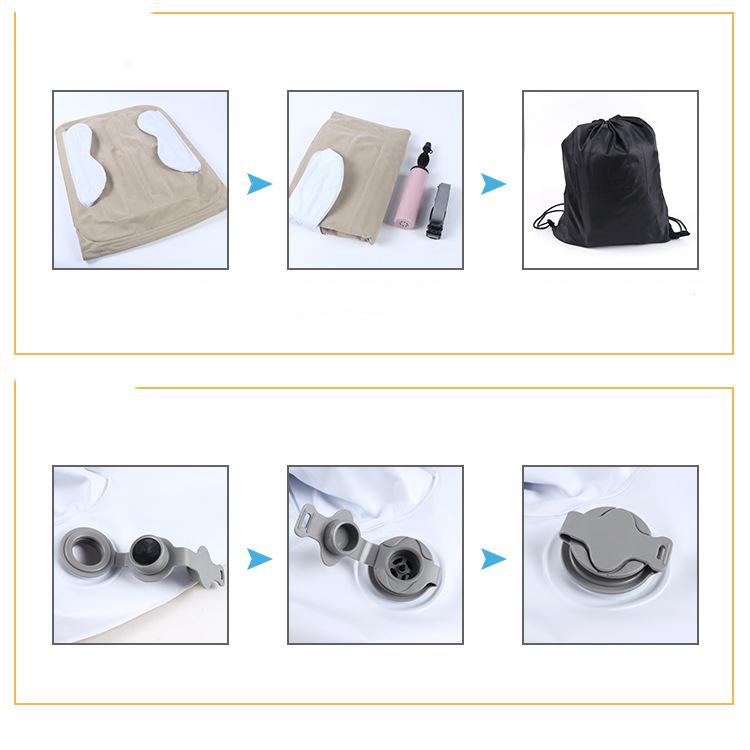 Надувная кровать для автомобиля, кровать для путешествий в самолете, портативная надувная кровать для высокоскоростных поездов, флокированный матрас из ПВХ