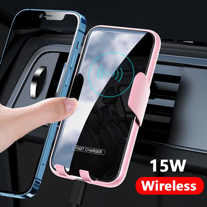 VAORLO Автомобильное зарядное устройство 15 Вт, быстрая зарядка, автоматическая индукционная беспроводная зарядка, быстрая зарядка QI для iphone 13Pro 14pro, держатель для телефона Xiaomi Huawei