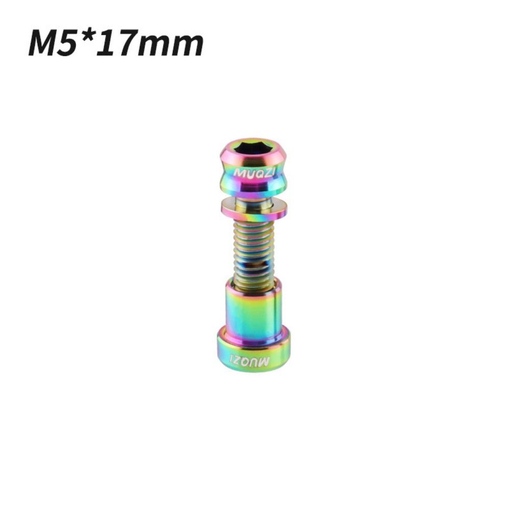 Aluminum Zinc Zinc Alloy Bike Handlebar Stem Lock Bolt M5*17mm Bike Lock Screw Fastener  Folding