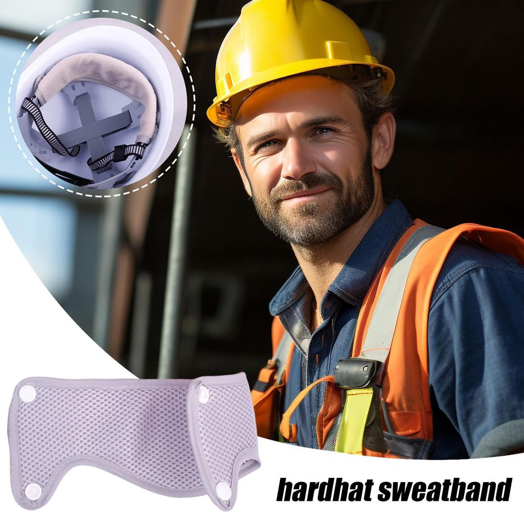 Подушечки для пота для касок, моющиеся подкладки для касок, быстро впитывающие пот, махровые на кнопках, подкладка-налобник с хорошим потоотделением