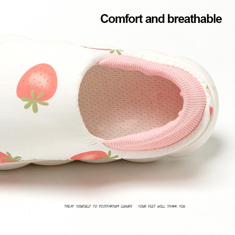 Модные домашние тапочки с мультяшным принтом панды для женщин, комнатные, с мягкой подошвой, нескользящие, хлопковые туфли для беременных, женские легкие комфортные тапочки