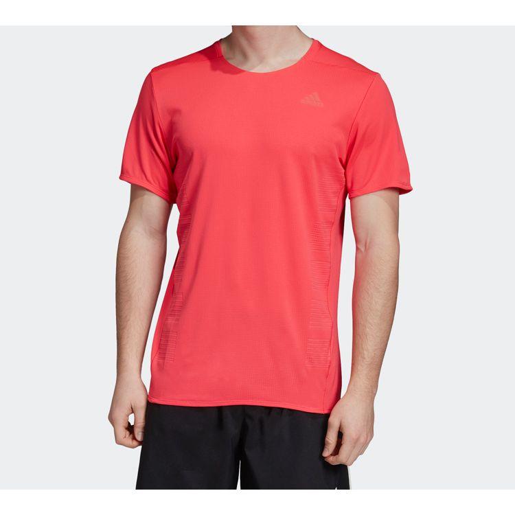 Adidas Breathable Short Sleeve T-Shirt Men Tops Red DQ1852