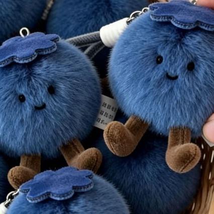 [Удача черники] Предотвращение плесени Удача Плюшевая кукла черники Кукла Украшение Подвеска для сумки Брелок Подвеска