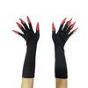 Halloween Long Vampire Claw Gloves With Fake Nails For Cosplay Costume Party