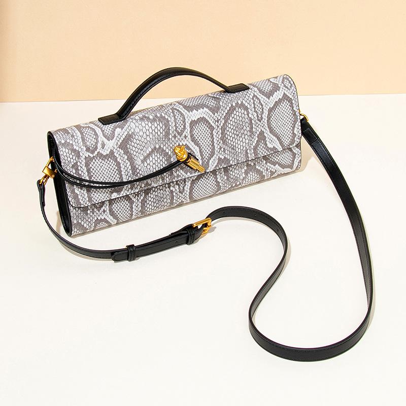 Hot-selling Snakeskin Pattern Handbag Women's 25 New High-end Dinner Bag Shoulder Messenger Bag