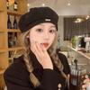 Берет Женский Осень И Зима Японский Стиль Большой Обхват Головы Инс Селебрити Лицо Маленькая Восьмиугольная Шляпа Художника