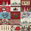 Christmas Linen Square Placemat - Festive Table Mat for Holiday Decor