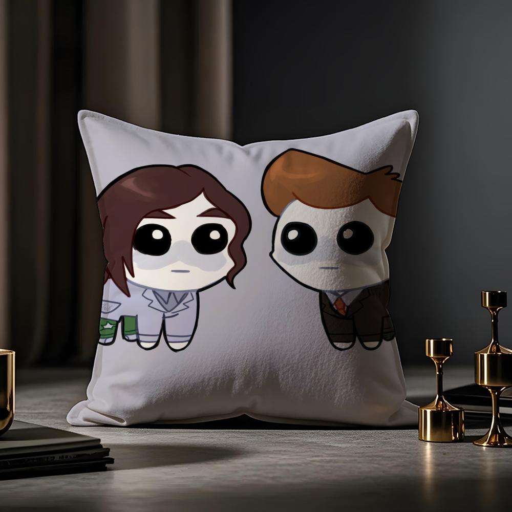 Inside Job Cushion Cover Anti-dustmite Pillowcase Invisible Zipper Silky Short Plush Sofa Cushion Cover