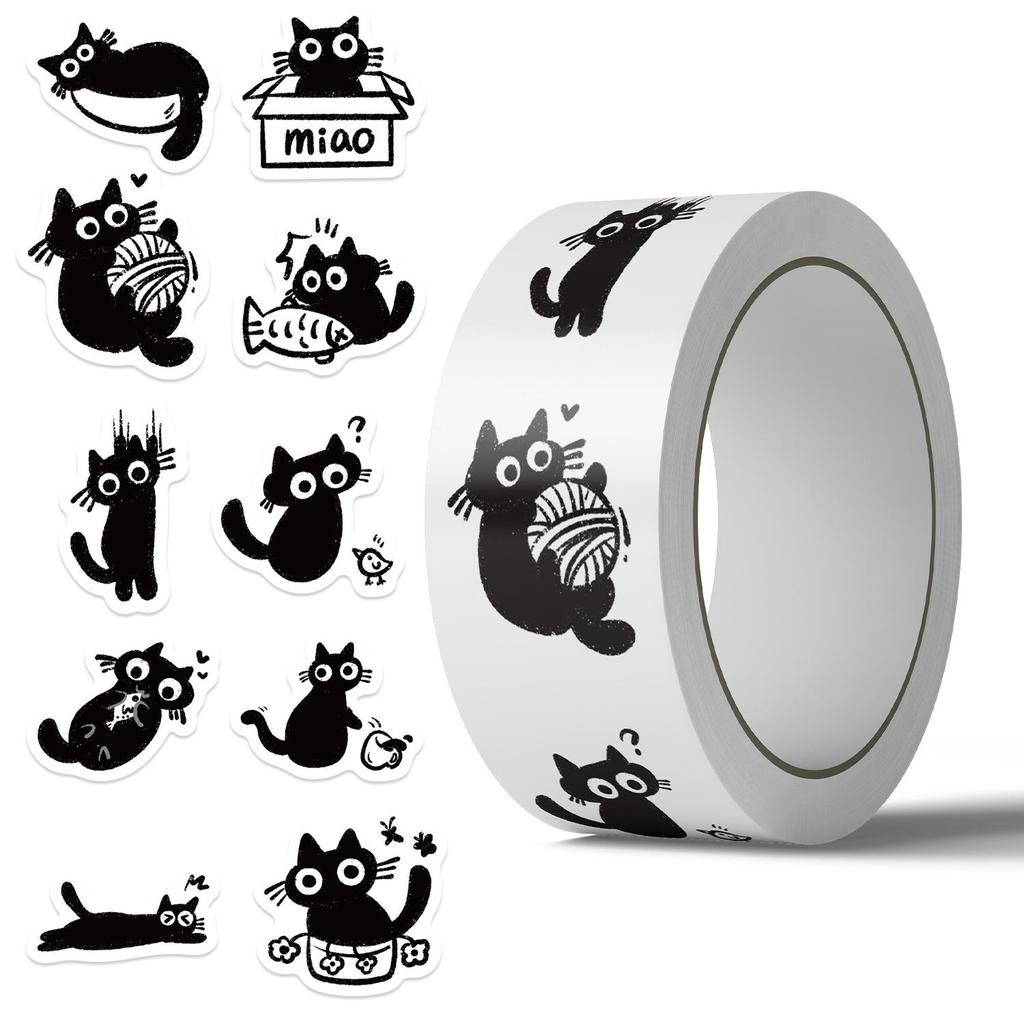 Cartoon Holiday Gift Sealing Stickers - 500 Self-Adhesive Journal Stickers per Roll