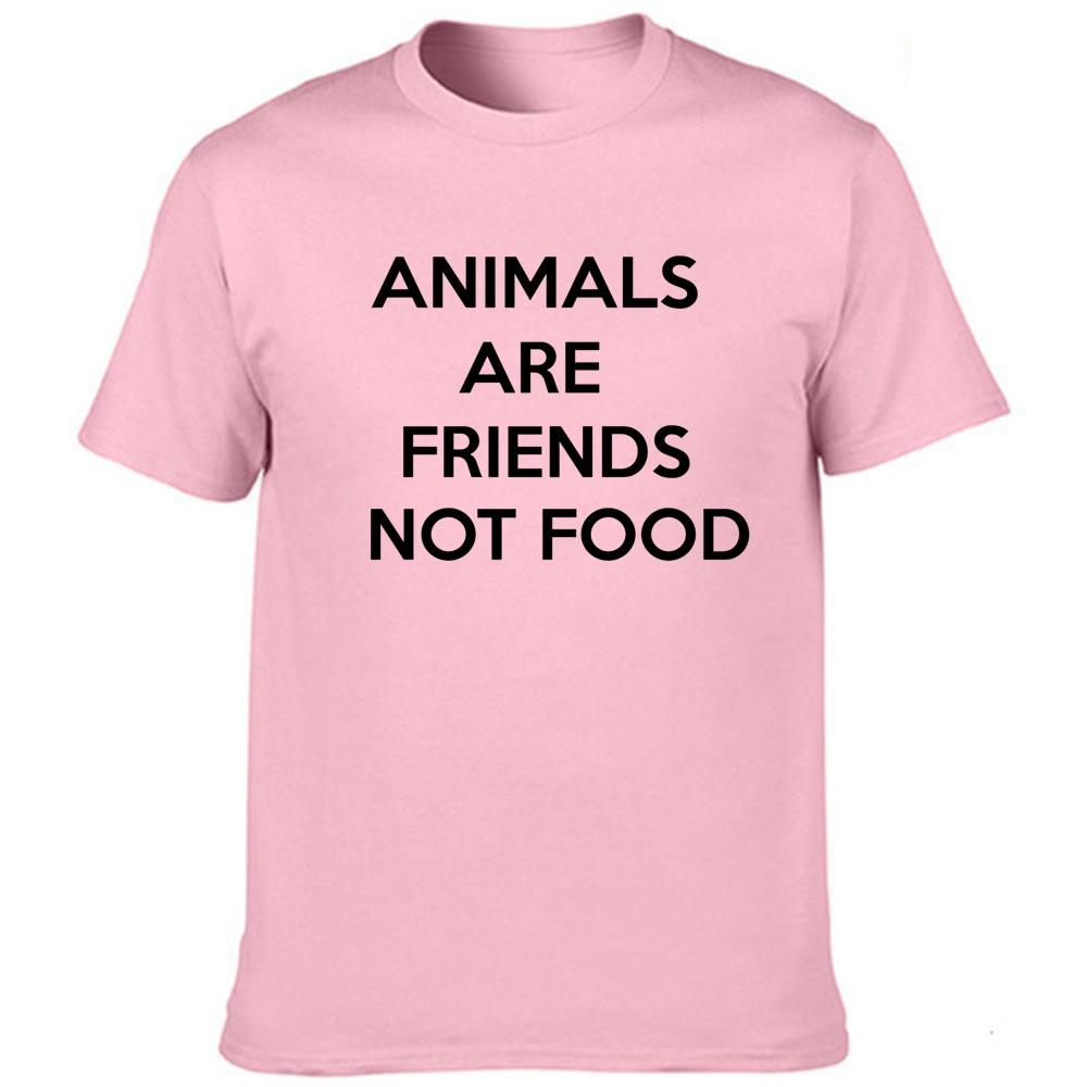 Animals Are Friends Not Food Graphic T Shirt Men S Tee Slogan Vintage Tops Tumblr Vegan