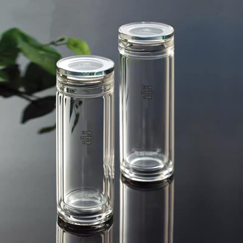 Zhishi High Mountain Panda Double-Layer Glass Car Cup