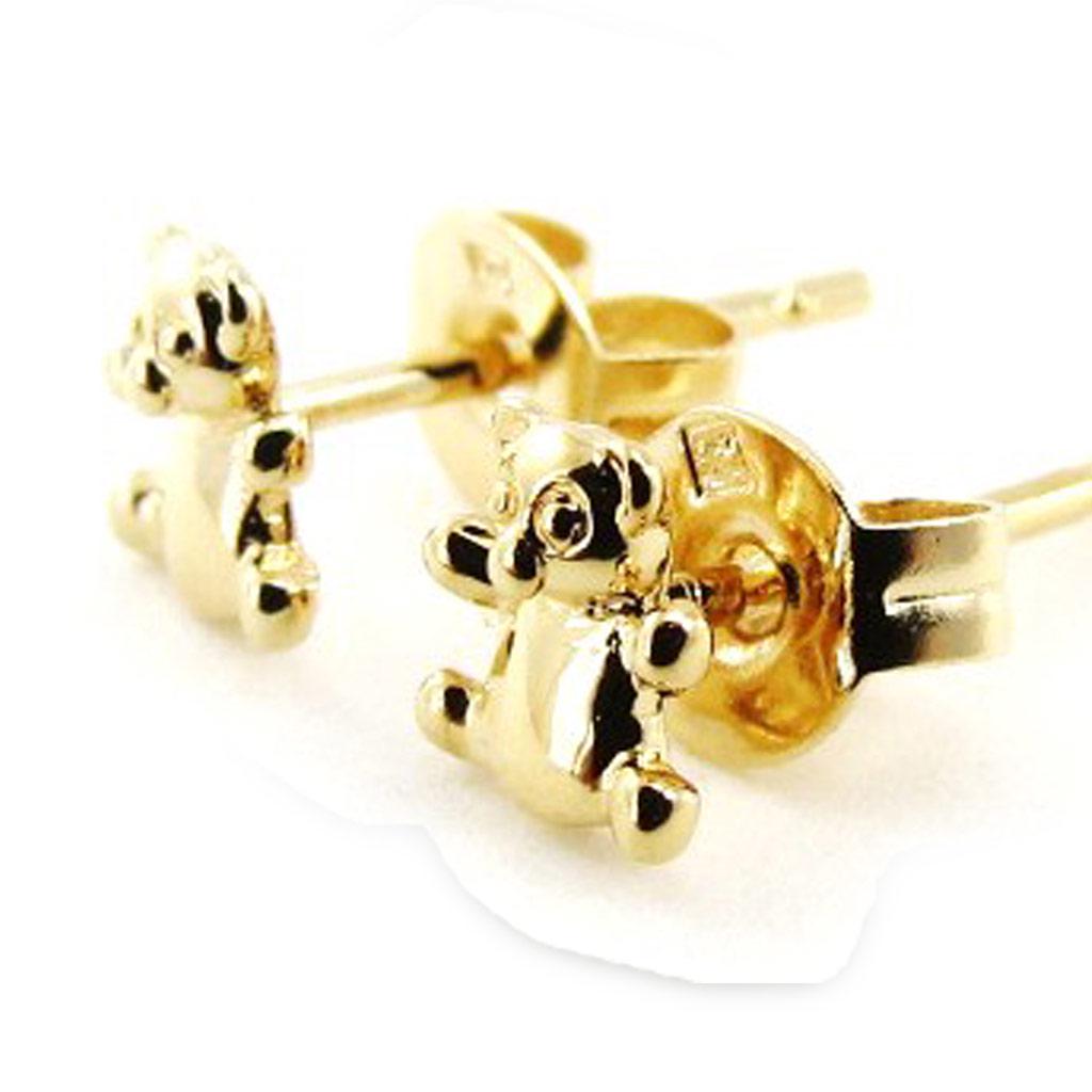 Les Trésors De Lily [F9208] - Gold Plated 'Teddies' Earrings - 5x5 Mm