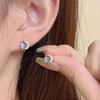 Серьги 'Кошачий глаз' синего цвета с луной и звездой