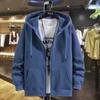 Big Size Fleece Hooded Cardigan Men's Autumn Winter Trendy Fashion Jacket Plus Size Hoodie Large Size  Men Clothing