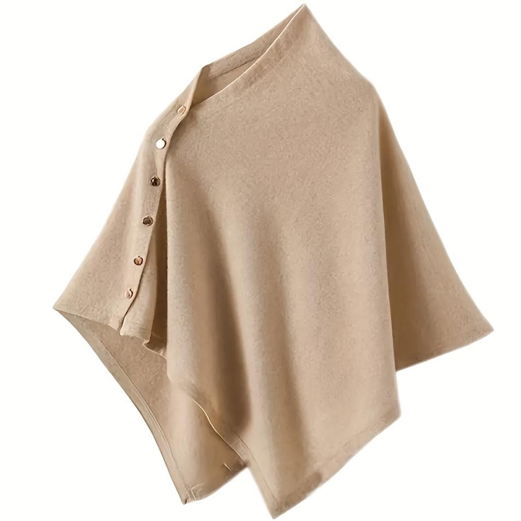 Ladies' Shawl - Elegant, Simple and Luxurious Multifunctional Scarf with Metal Snap Design, Soft and Breathable, Suitable for Office or Night Outings