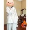 Женский розовый вязаный кардиган-пальто с капюшоном - Корейский студенческий стиль, Осень/Зима, Плюс бархат