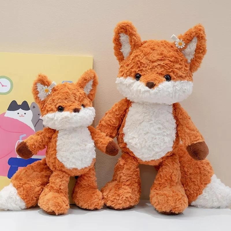 35cm Running Little Fox Doll Soft Stuffed Animal Sleeping Pillow Cushion Christmas Gifts for Kids and Girls Plush Toys